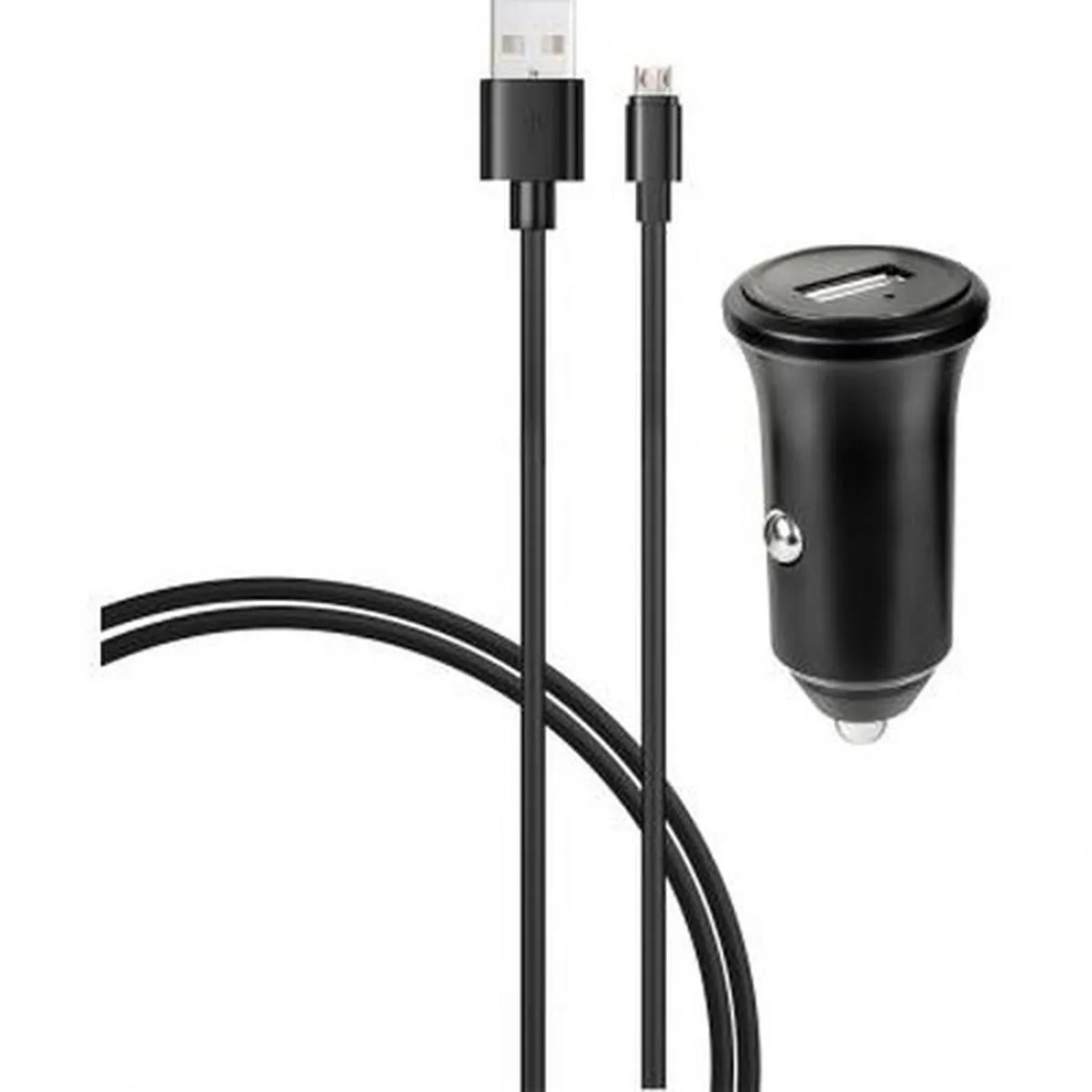 Bigben Noir Connected Chargeur Voiture Usb A 2.4A Fastcharge + Câble Usb A/Micro Usb