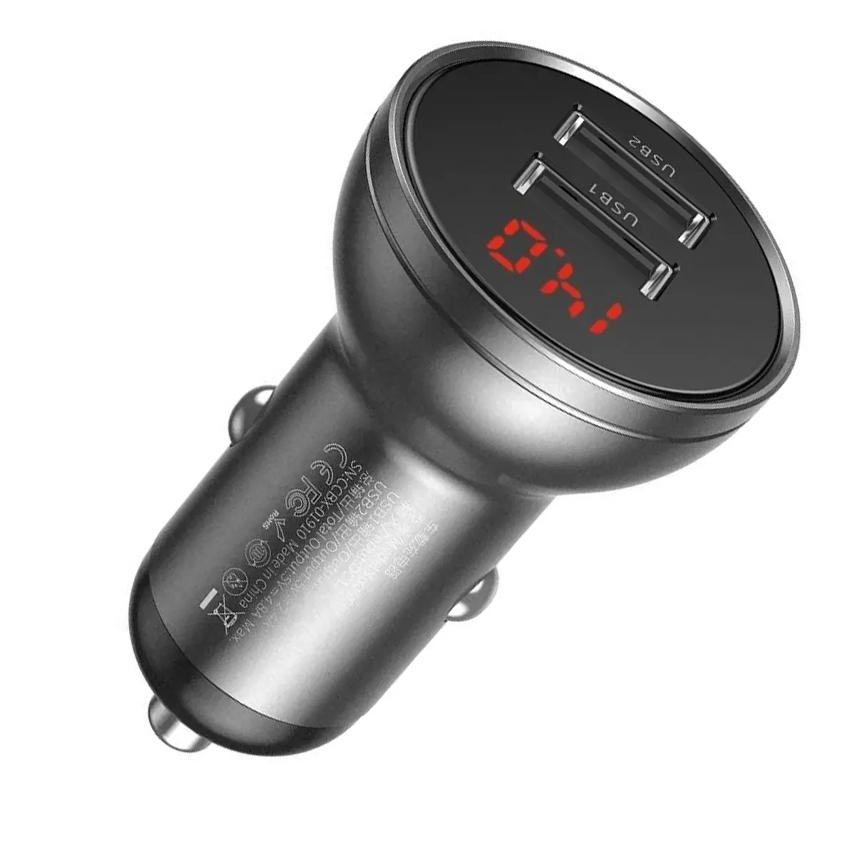 Baseus Noir Chargeur De Voiture Allume Cigare 2Xusb 24W (2,4A) - Neuf - Image 3