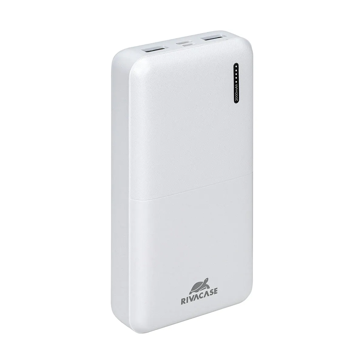 Rivacase Blanc Powerbank Va2572 20000Mah 2 Usb-A/Usb-C Qc 3.0/Pd 20W Avec 5 Indicateurs Led