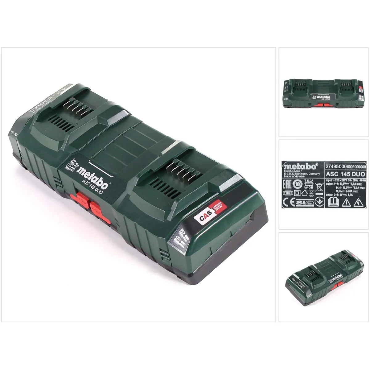 Metabo Chargeur Rapide Asc 145 Duo - 12-36 V