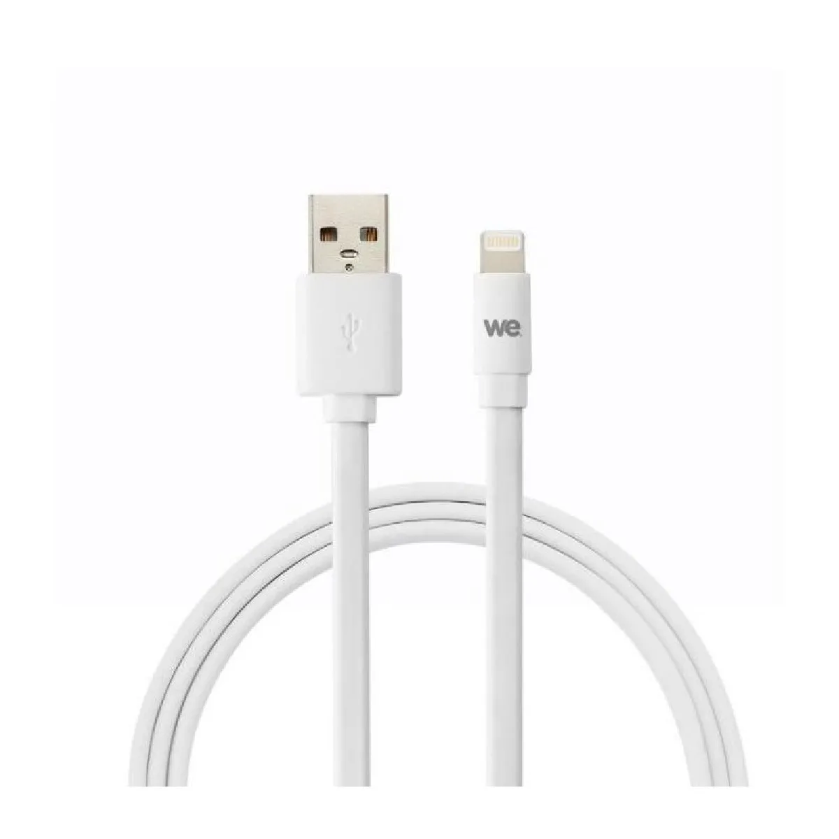 We Blanc Câble Plat En Silicone Usb Vers Lightning 2M Compatible Avec Iphone Se 2020 11 Pro Max Xr X Xs Max 8 Plus 7 Plus 6S Plus 6 5S 5 Ipad - Neuf - Image 3