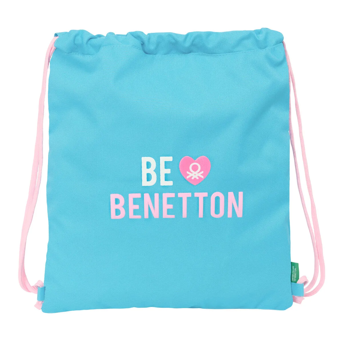 Benetton Sac à dos serré par des ficelles Unique - Rose Turquoise