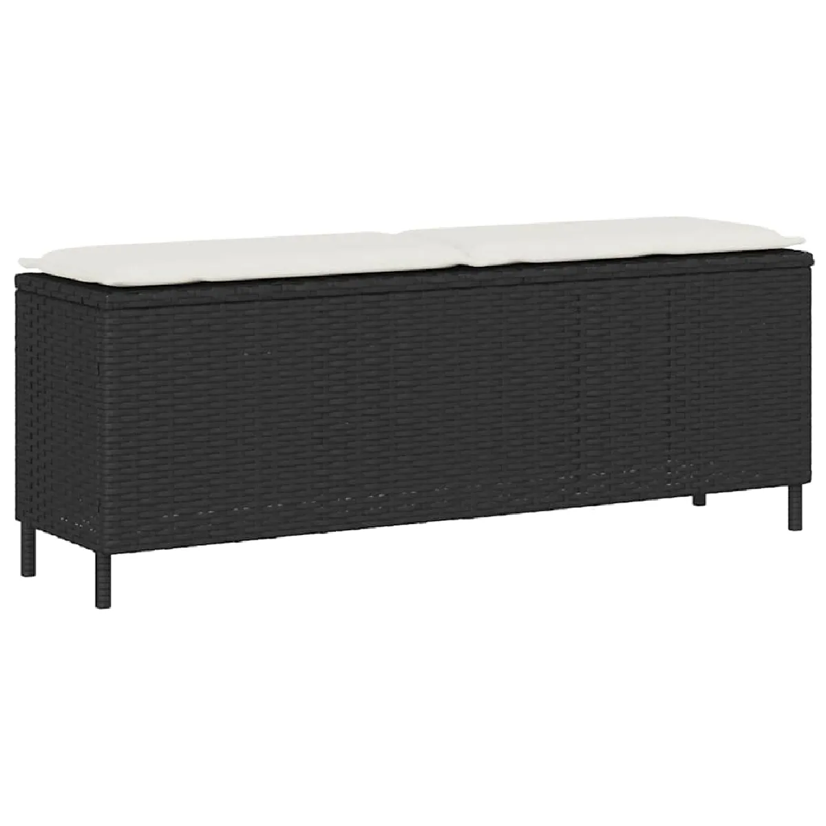 vidaXL Banc de jardin avec coussin 110x30x40 5 cm résine tressée - vue 2