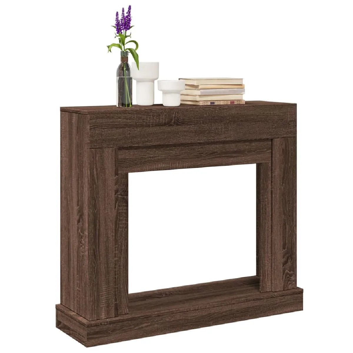 vidaXL Cadre de cheminée chêne 100x30x87 5 cm bois d'ingénierie