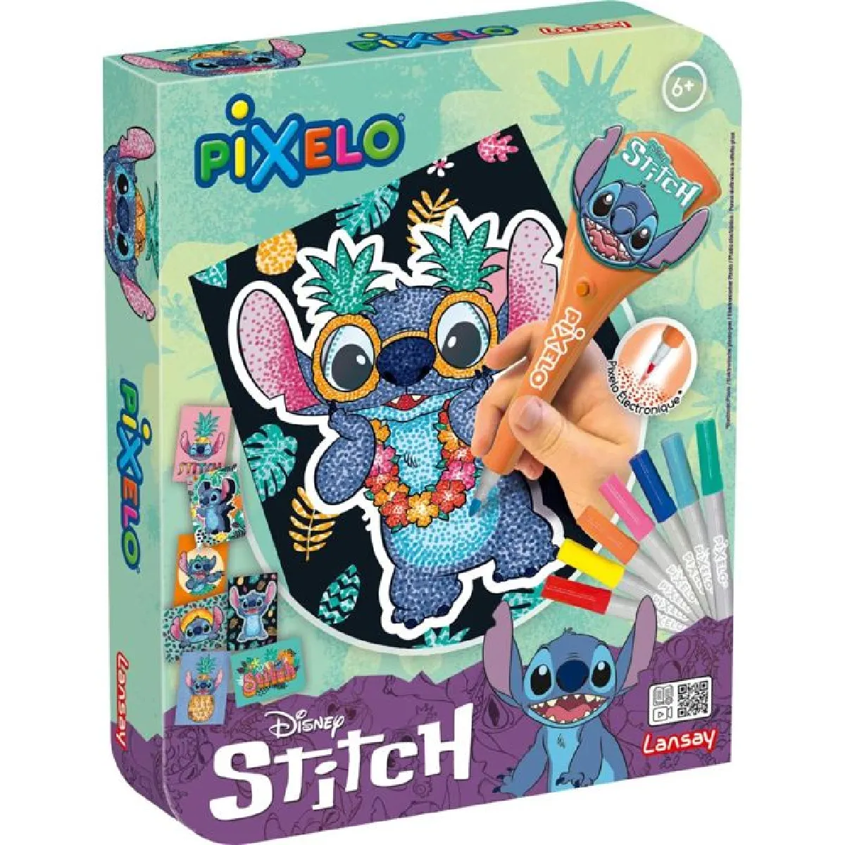 Lansay Coffret dessin Pixelo Stitch Disney - 16 pièces