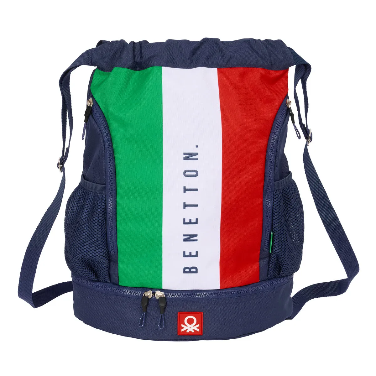 Benetton Sac à dos serré par des ficelles Benetton Flag Blue Marine