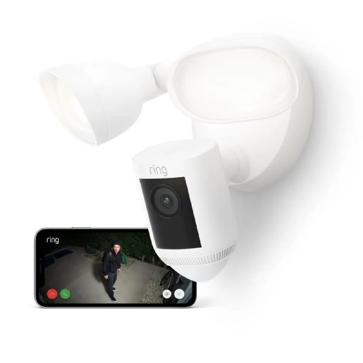 Ring Blanc Spotlight Pro Câblée