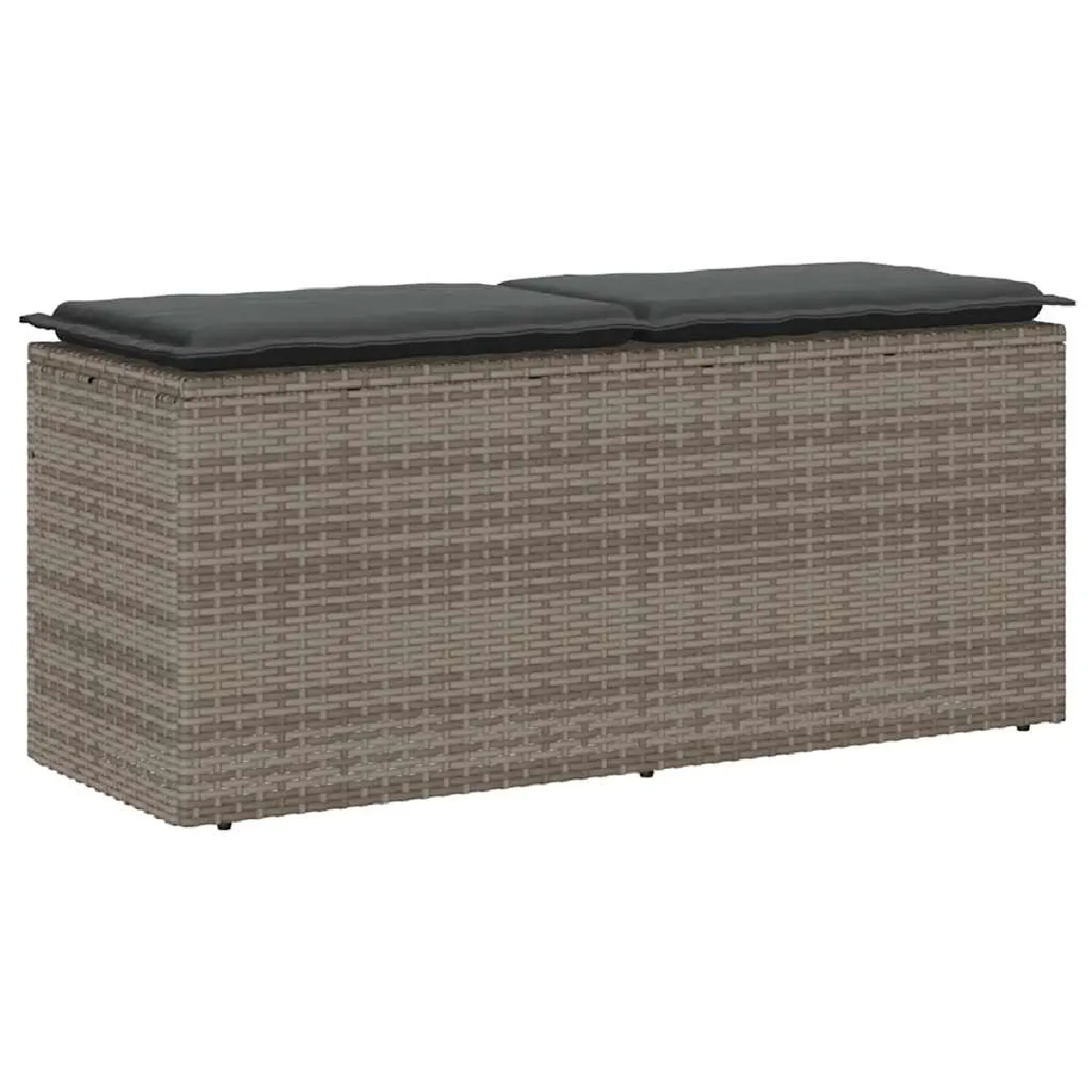 vidaXL Banc de jardin avec coussin 110x40x44 cm résine tressée - vue 4