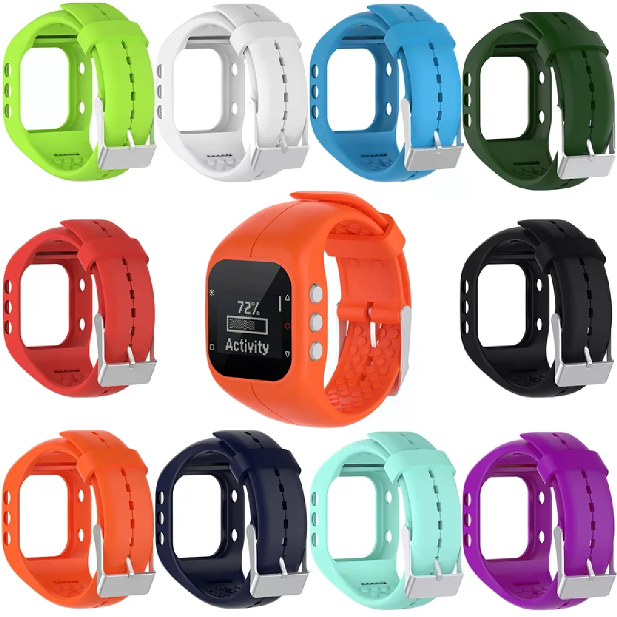 Bracelet de remplacement en Silicone - Compatible Polar A300