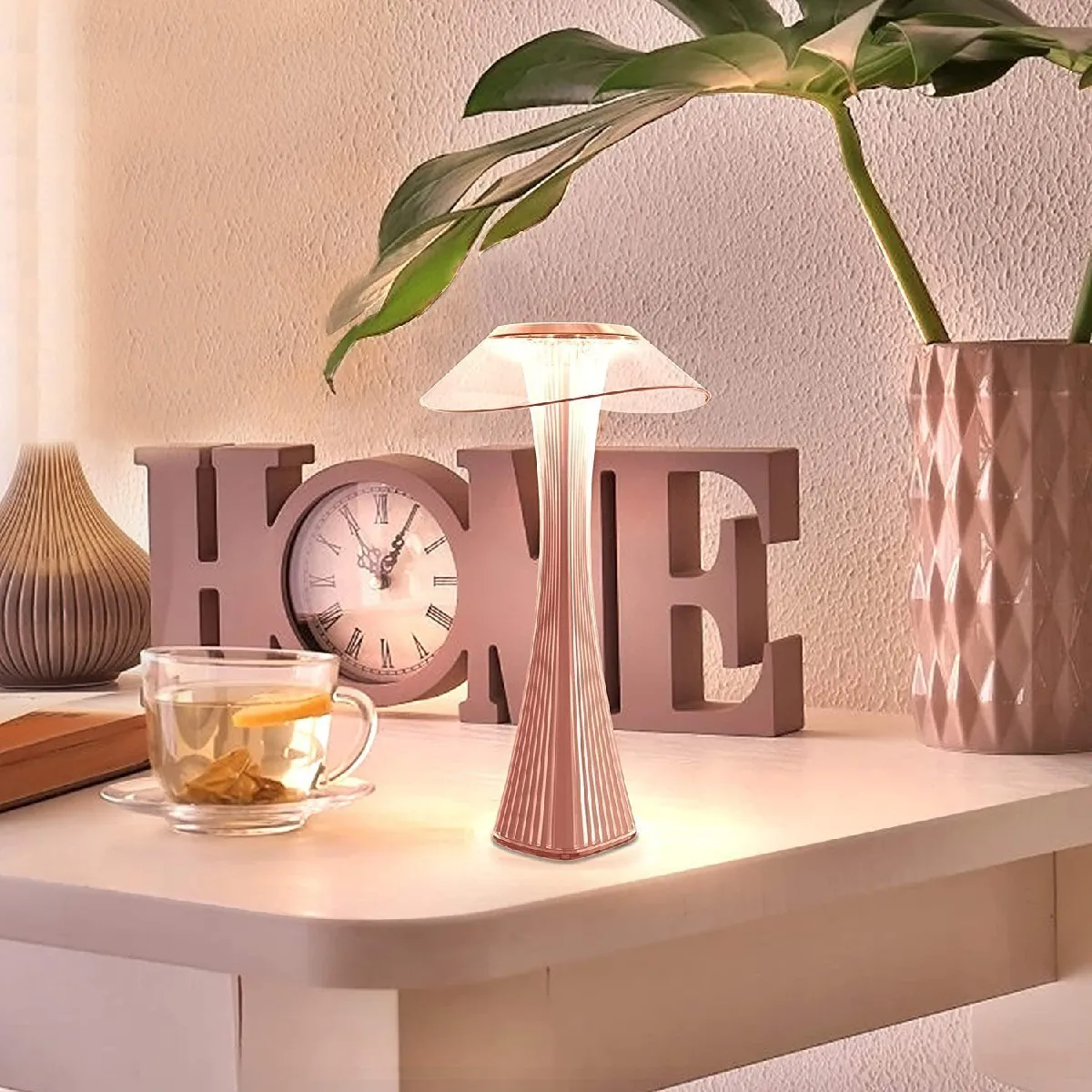 Nettlife Lampe de chevet LED tactile - Doré
