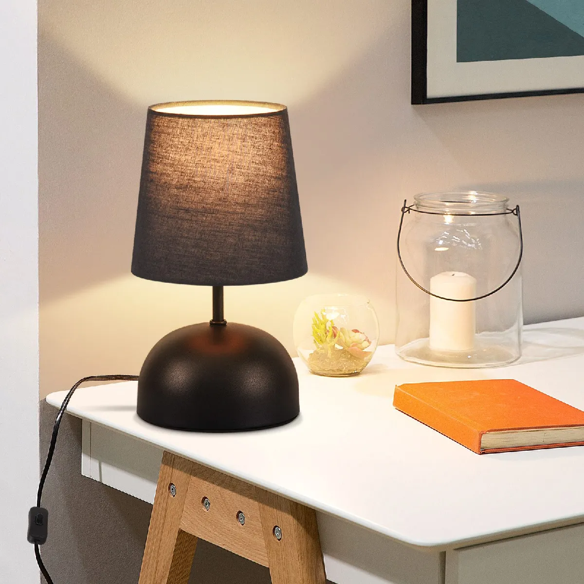 Nettlife lampe de bureau moderne - Noir
