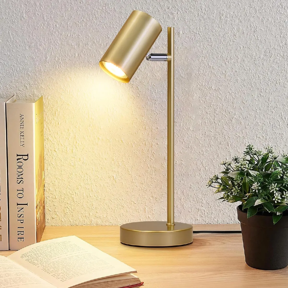 Nettlife Lampe de bureau métal - Doré