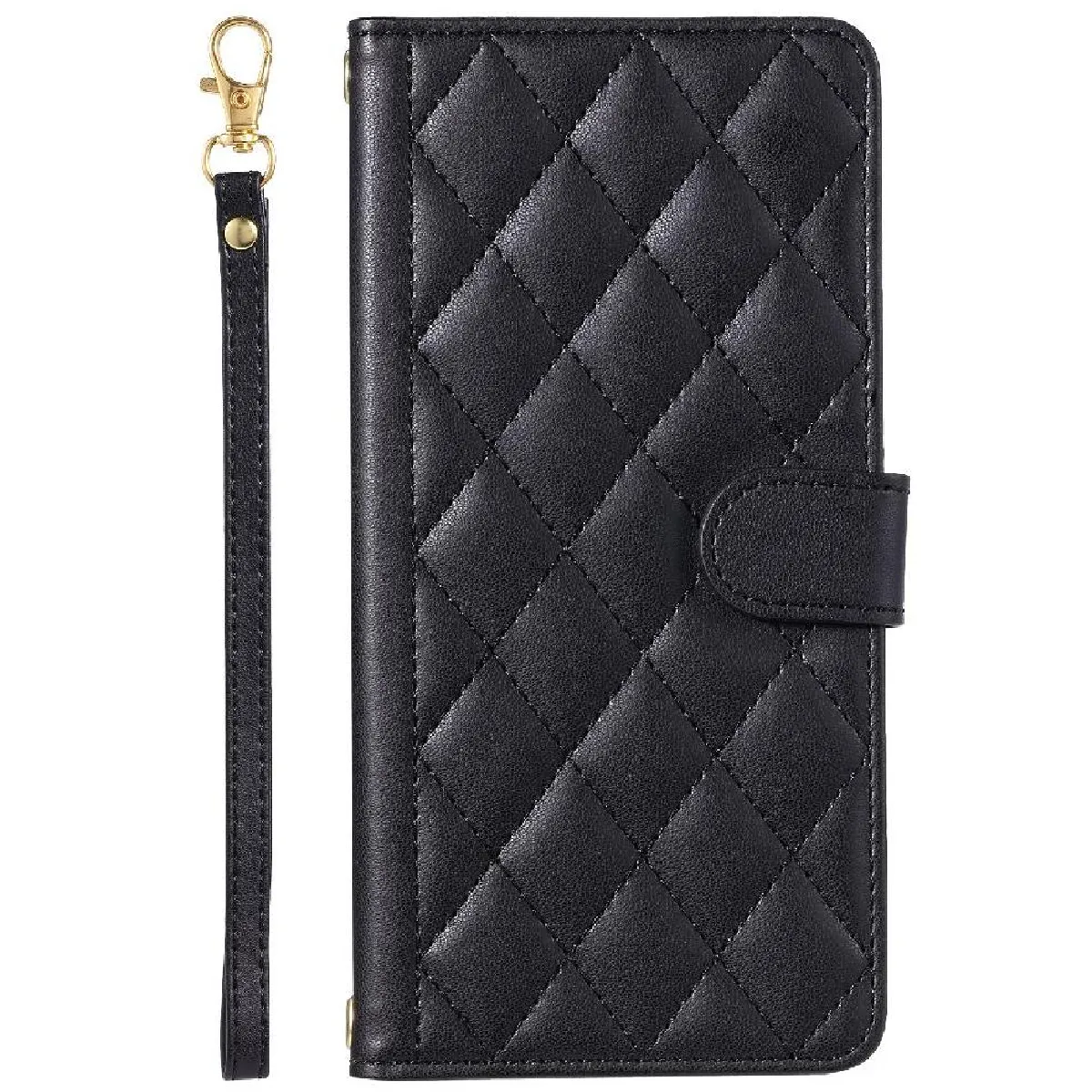 Générique Noir Étui Portefeuille Avec Sangle À Main Xiaomi 14T