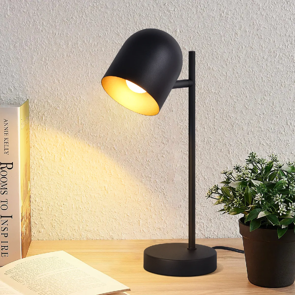 Nettlife Lampe de bureau métal - Noir