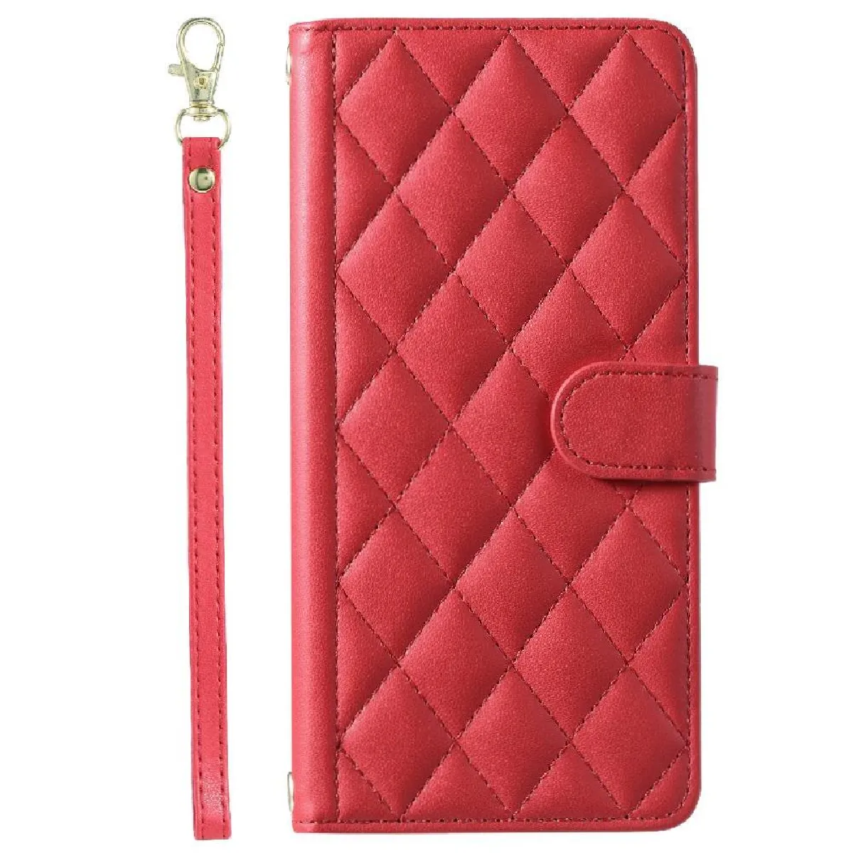 Générique Rouge Étui Avec Fente Pour Carte Et Sangle De Poignet Xiaomi 14T
