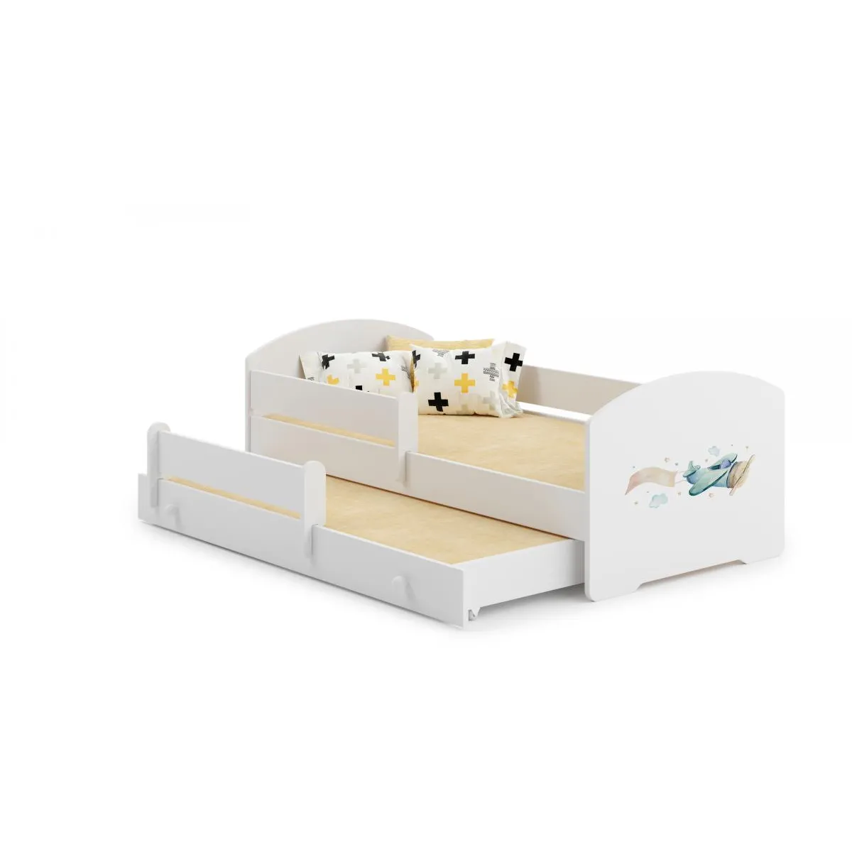 Kobi Lit enfant Luk 160x80 Avion avec gigogne