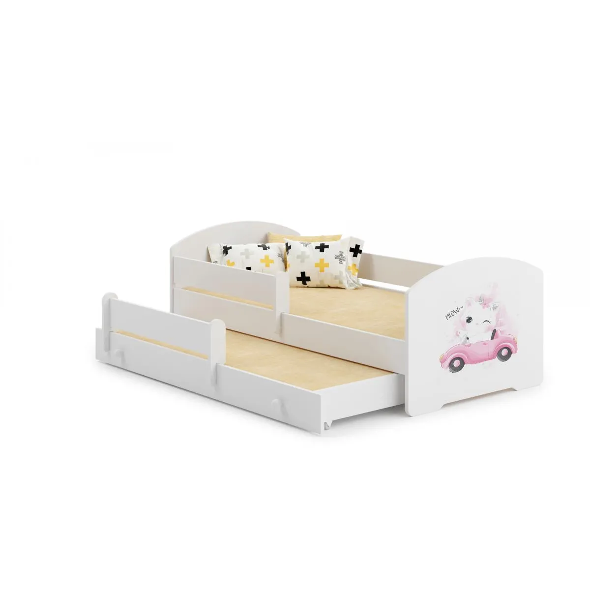 Kobi Lit enfant Luk Chat gigogne 160x80 avec matelas