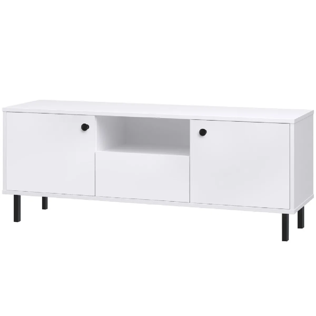 1001jouets Meuble TV bas 2 portes - Blanc
