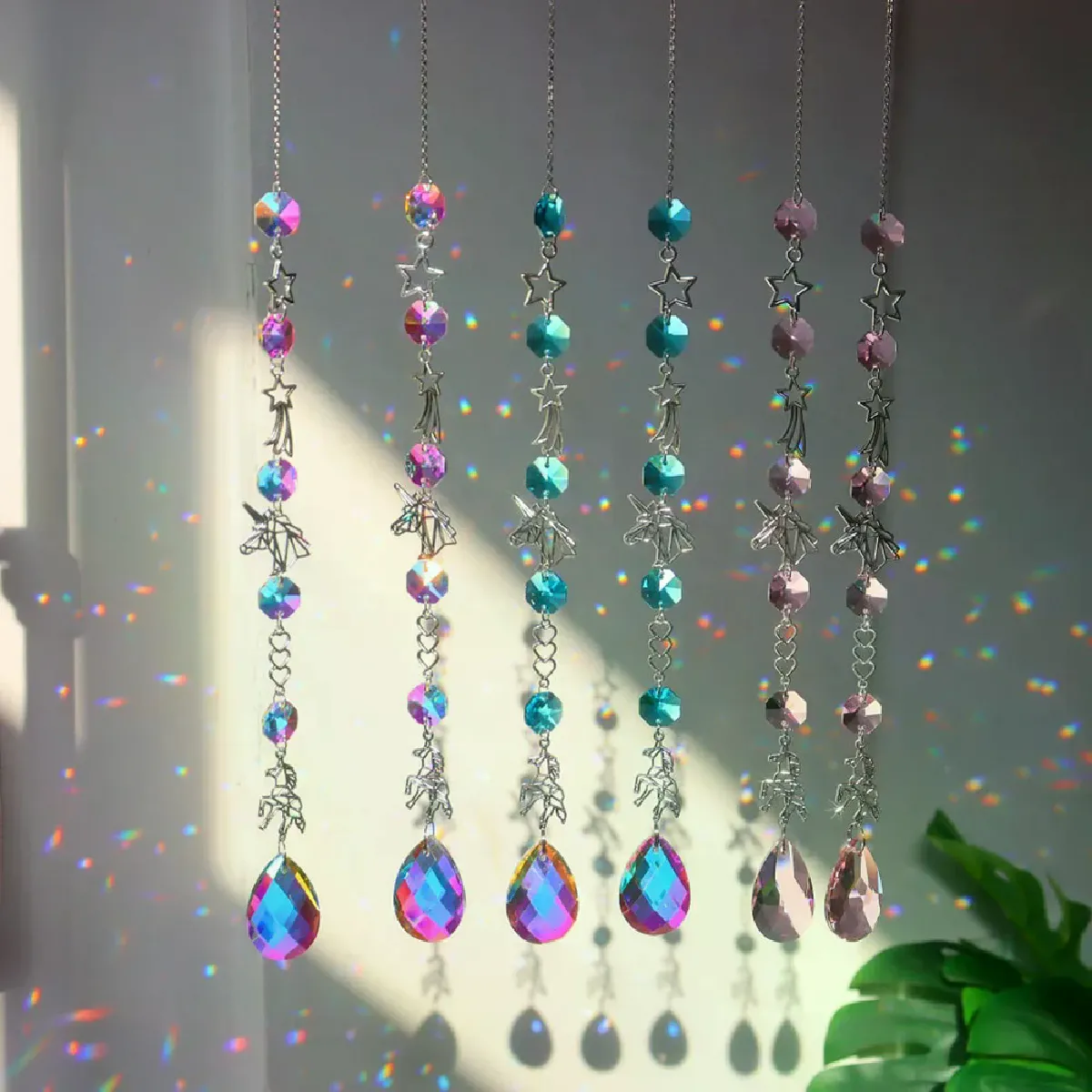Sans Marque Pendentif attrape-lumière en cristal