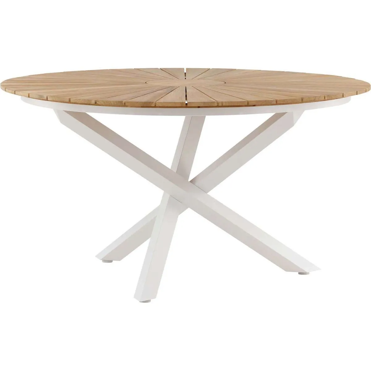 Venture Home Blanc/Marron Table De Jardin Ronde Mexico