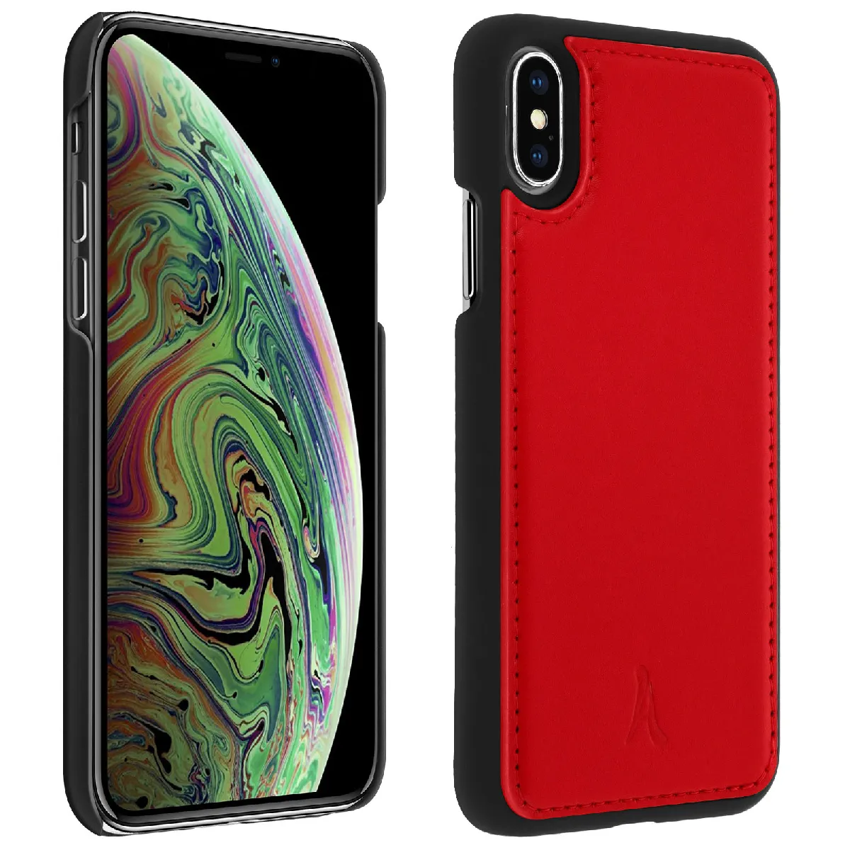 Akashi - Coque pour iPhone XS/X - Cuir - Rouge - Image 3