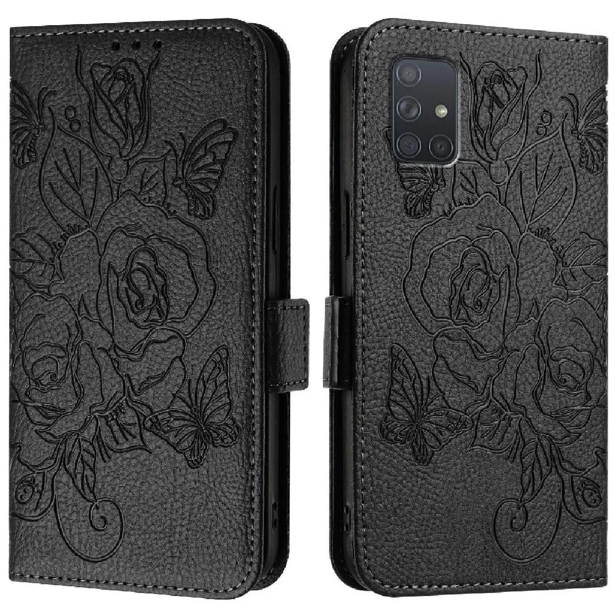 Générique Noir Coque Portefeuille Samsung Galaxy A71 4G