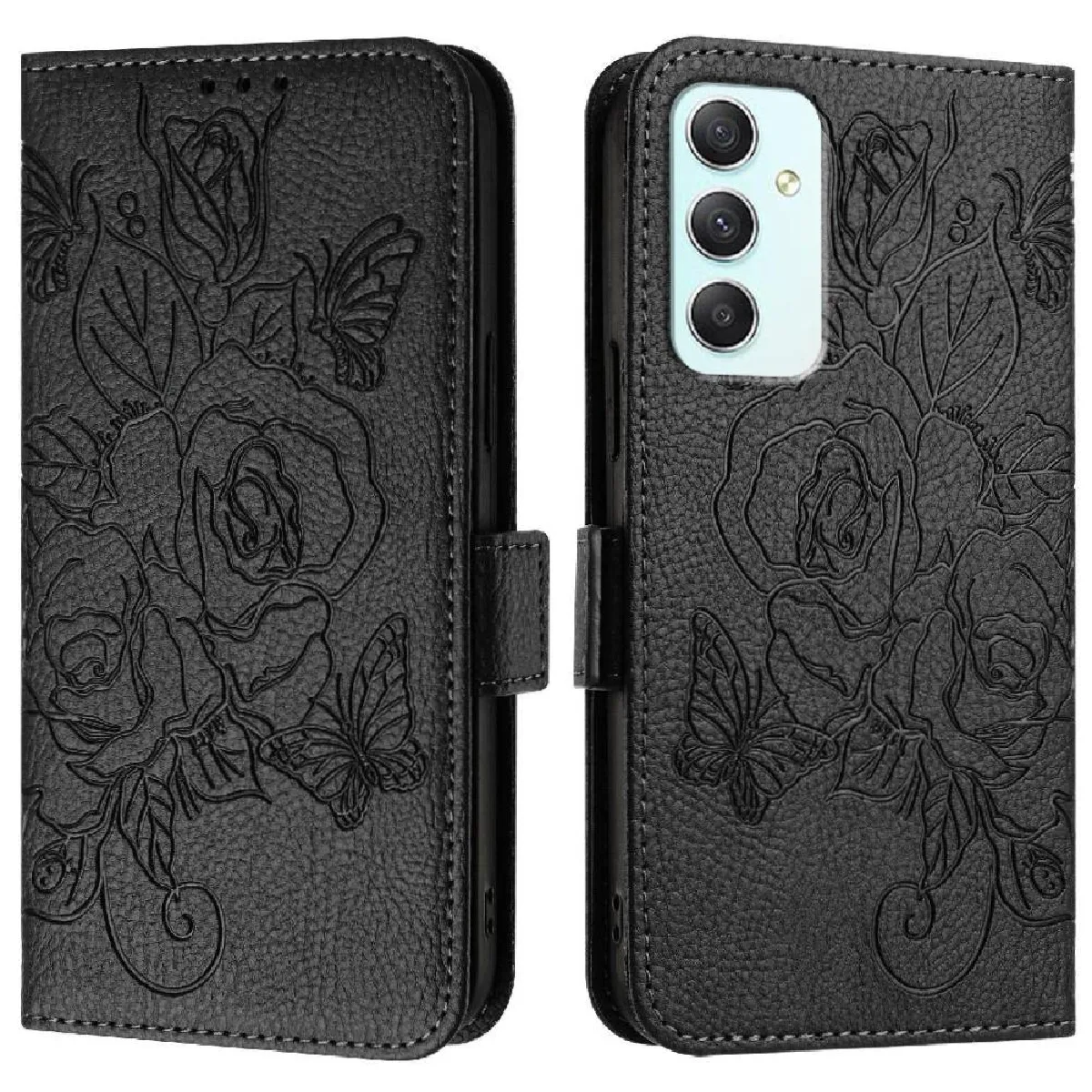 Générique Noir Coque Portefeuille Avec Blocage Rfid Samsung Galaxy A35 5G