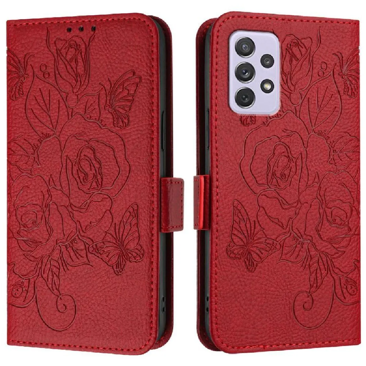 Générique Rouge Étui Portefeuille Rfid Samsung Galaxy A72 4G