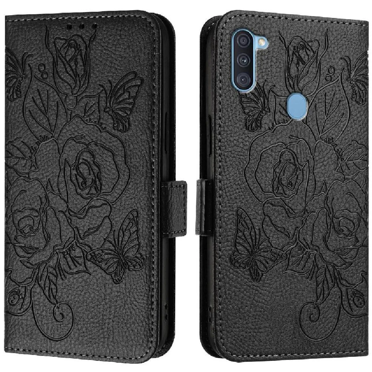 Générique Noir Étui Portefeuille Avec Blocage Rfid Samsung Galaxy A11
