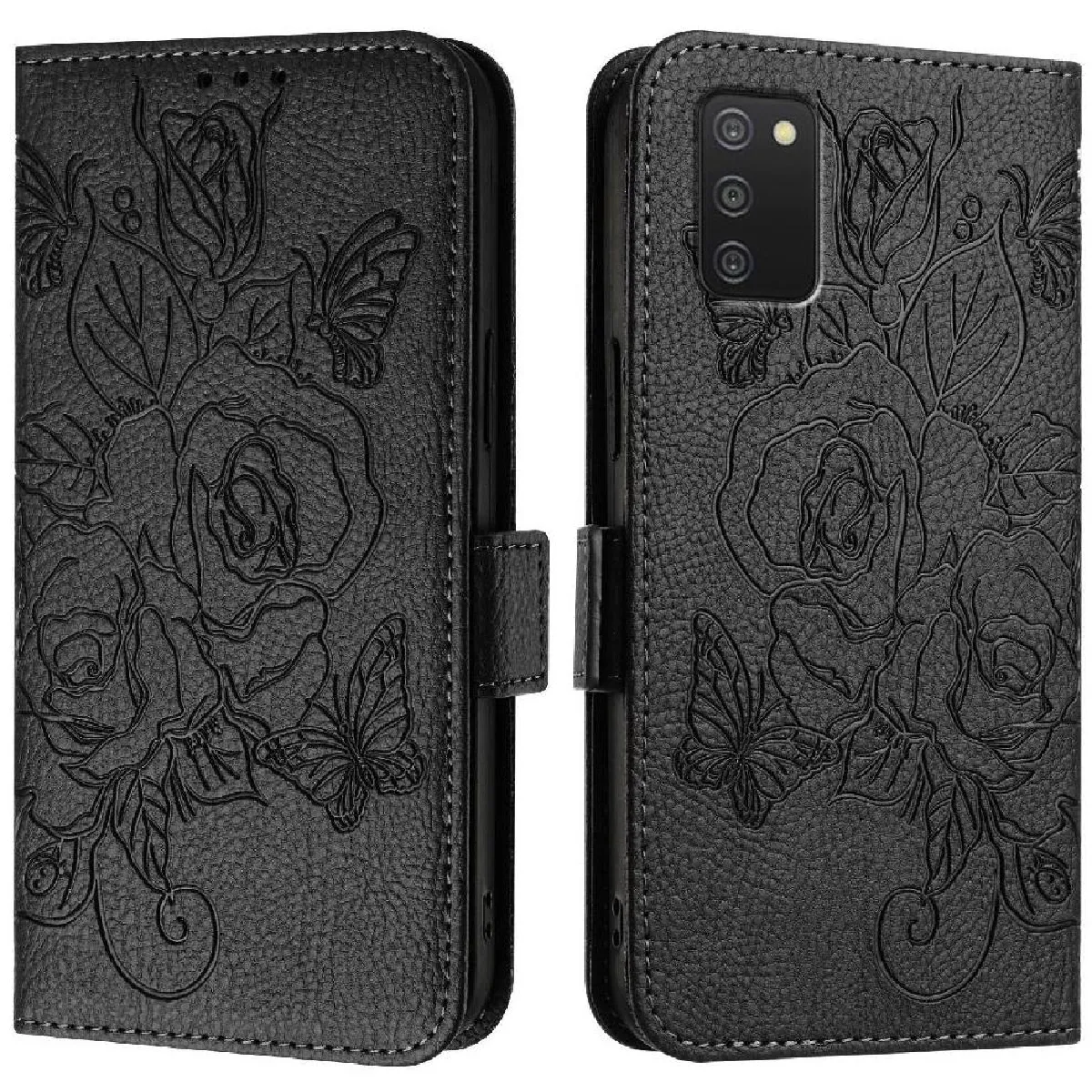 Générique Noir Coque Portefeuille Magnétique Samsung Galaxy A03s
