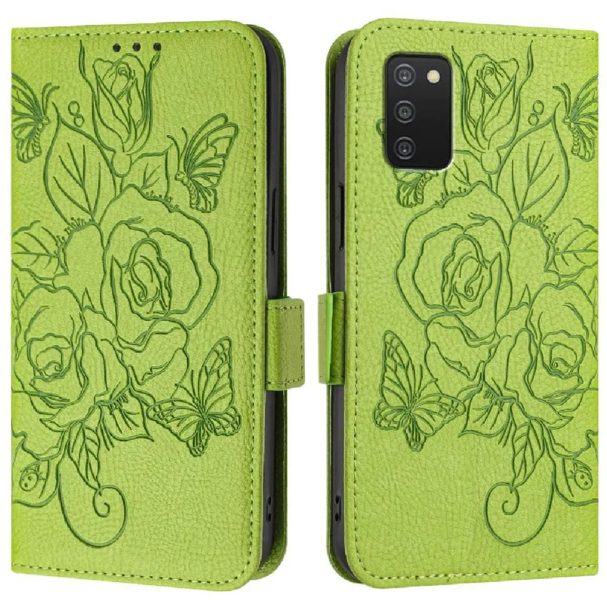 Générique Vert Étui Portefeuille Magnétique Samsung Galaxy A03s