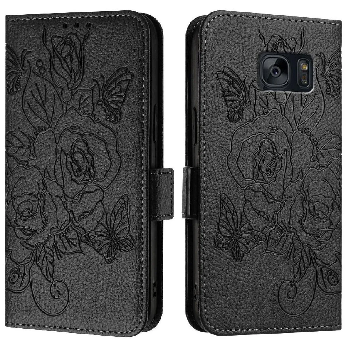 Générique Noir Étui À Rabat Anti-Rfid Samsung Galaxy S7