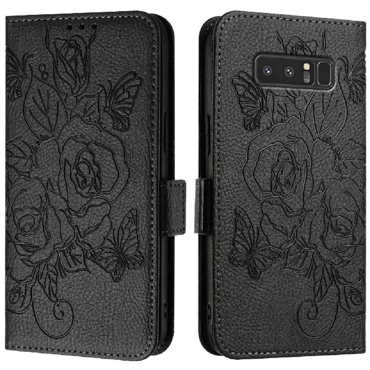 Générique Noir Étui Magnétique Samsung Galaxy Note8