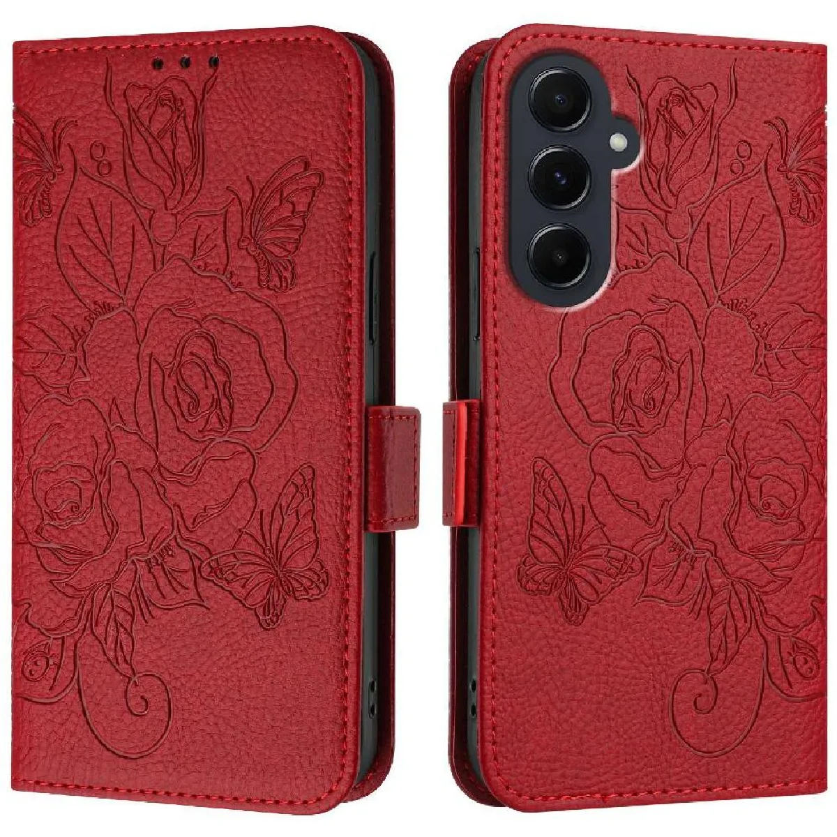 Générique Rouge Étui Portefeuille Samsung Galaxy A55