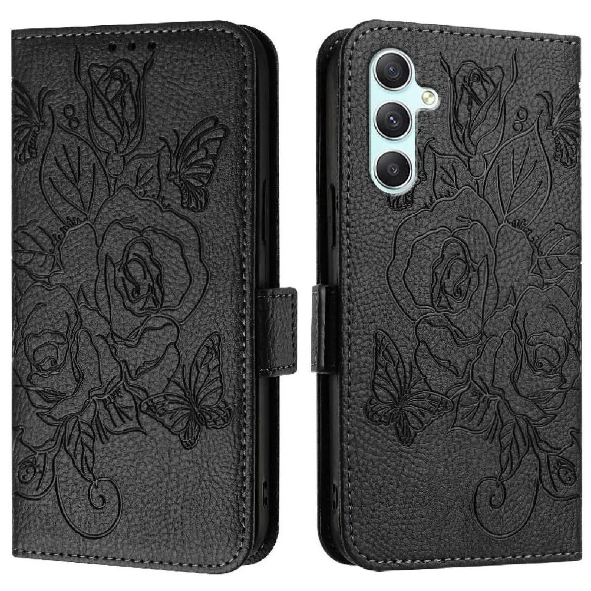 Générique Noir Étui Portefeuille Magnétique Samsung Galaxy A34