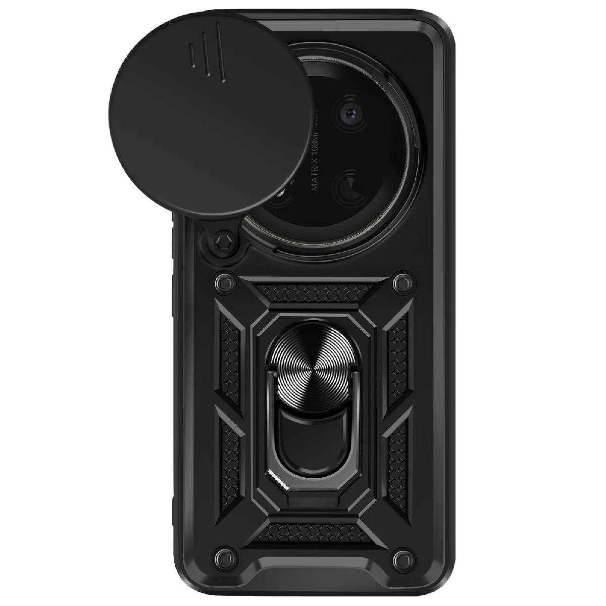 Mayaxess Noir Coque Pour Honor Magic 7 Lite Bague Support Avec Protection Caméra