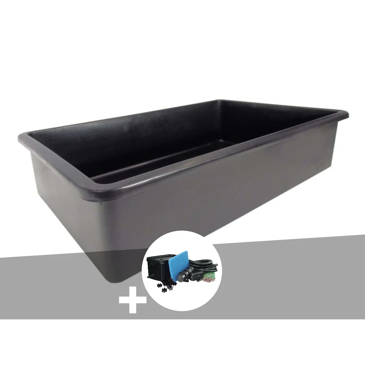 Comparer les prix de Bassin préformé Victoria Quadro 475 L avec filtre - Ubbink