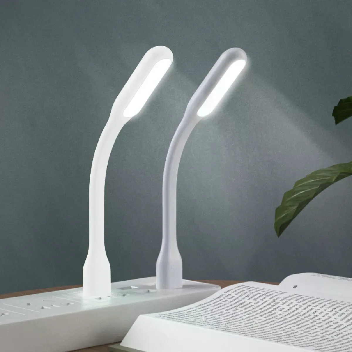 Lampe Lecture LED USB Flexible - Blanc/Noir