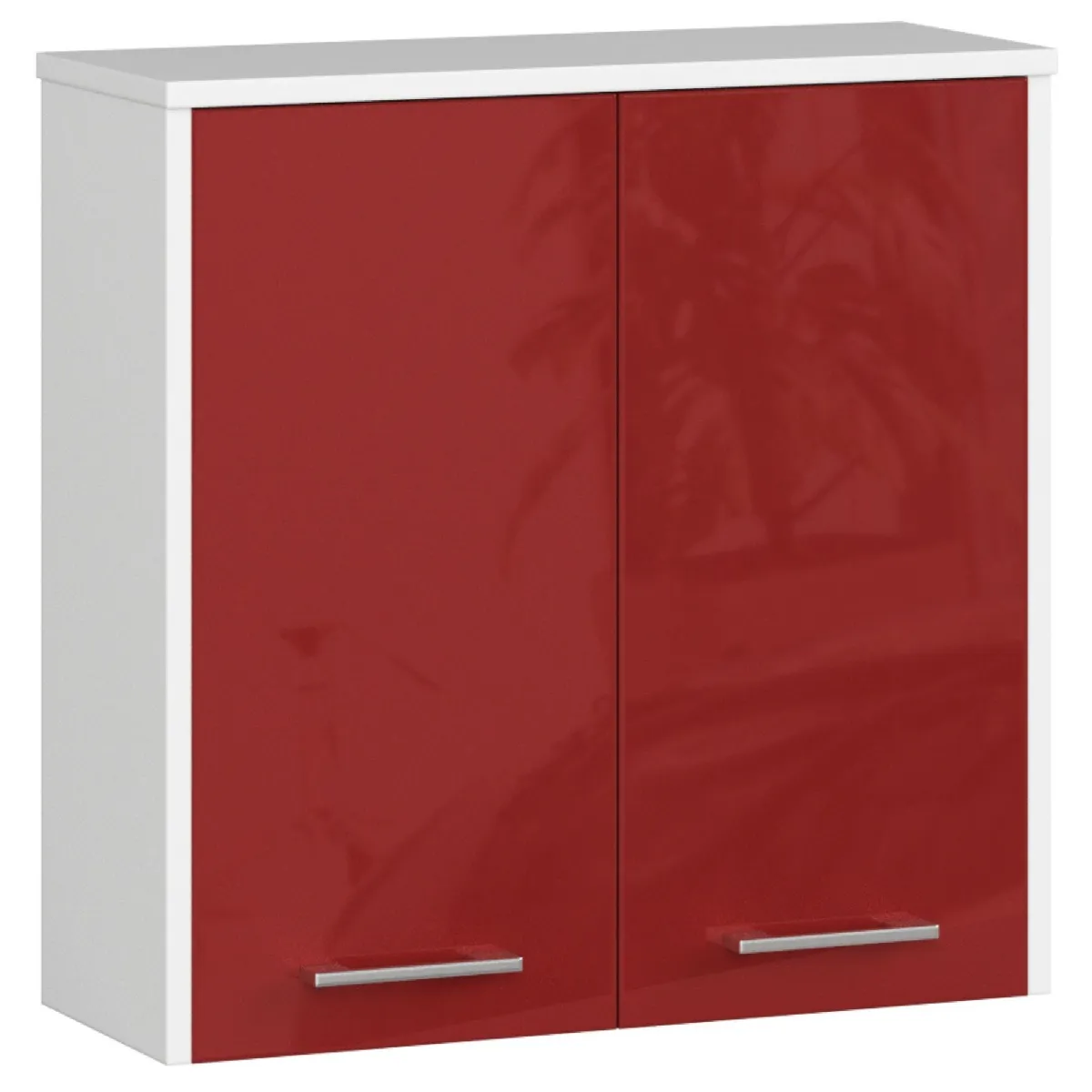Akord Armoire Murale 1 Porte Blanc/Rouge Brillant 60X23X60 Akord Armoire Murale 1 Porte Blanc/Rouge Brillant 60X23X60