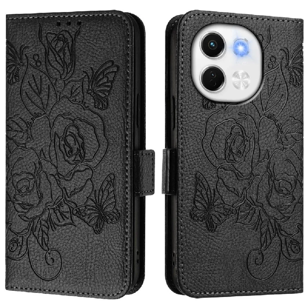 Générique Noir Coque Portefeuille Magnétique Tecno Spark 30 5G