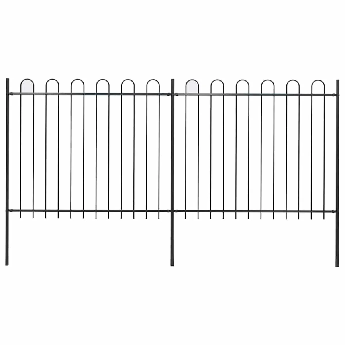 Vidaxl Noir Tuinhek Met Ronde Bovenkant 3,4X1,5 M Staal Zwart277675 - Image 3