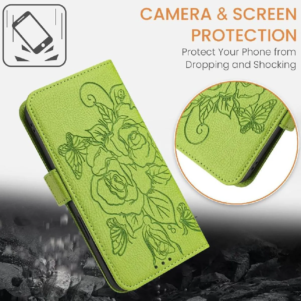 HGJTF pour OnePlus Nord CE 2 Lite 5G Coque + Verre trempé, Housse Etui Antichoc Transparente