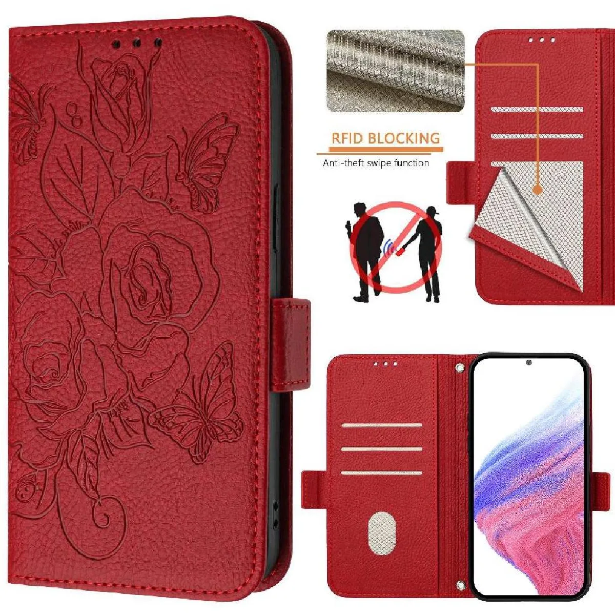 Générique Rouge Coque Portefeuille Sony Xperia 10 Vi