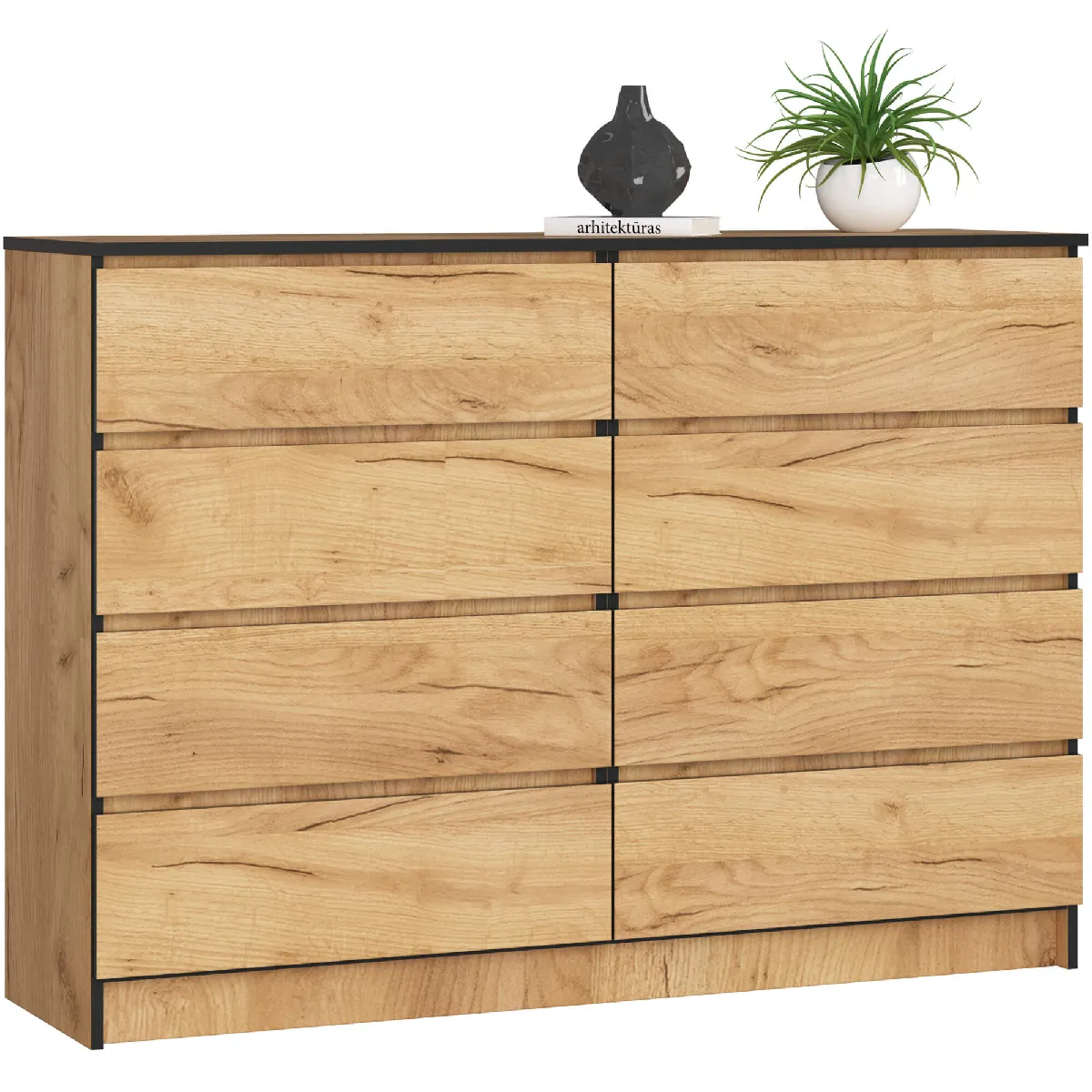 Akord Dressoir 8 Tiroirs Chêne Craft 138X40X99
