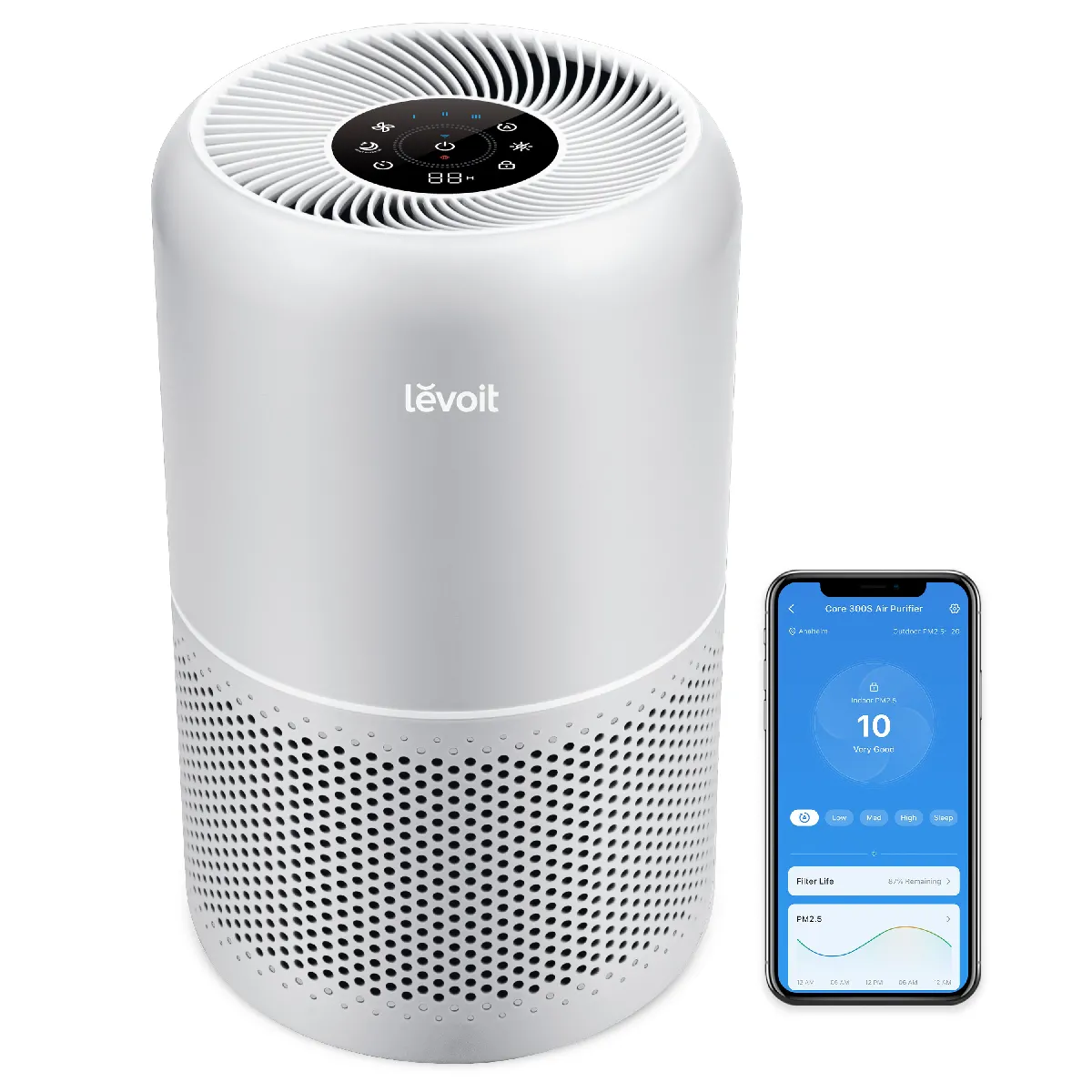 Levoit - Core 300S Pro - Purificateur d'air intelligent - 50 m² - Connecté - Image 6