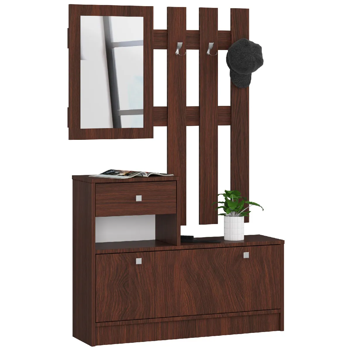 Akord Ensemble Meubles De Hall Wengé 90X25X170