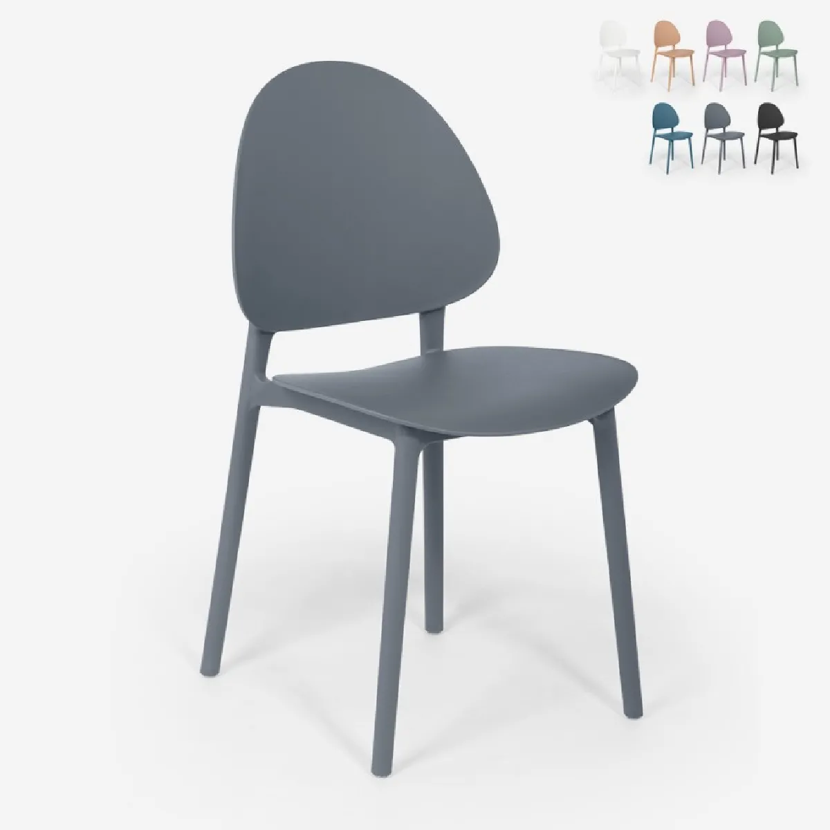 AHD Chaise Moderne Gladys - Gris Foncé AHD Chaise Moderne Gladys - Gris Foncé