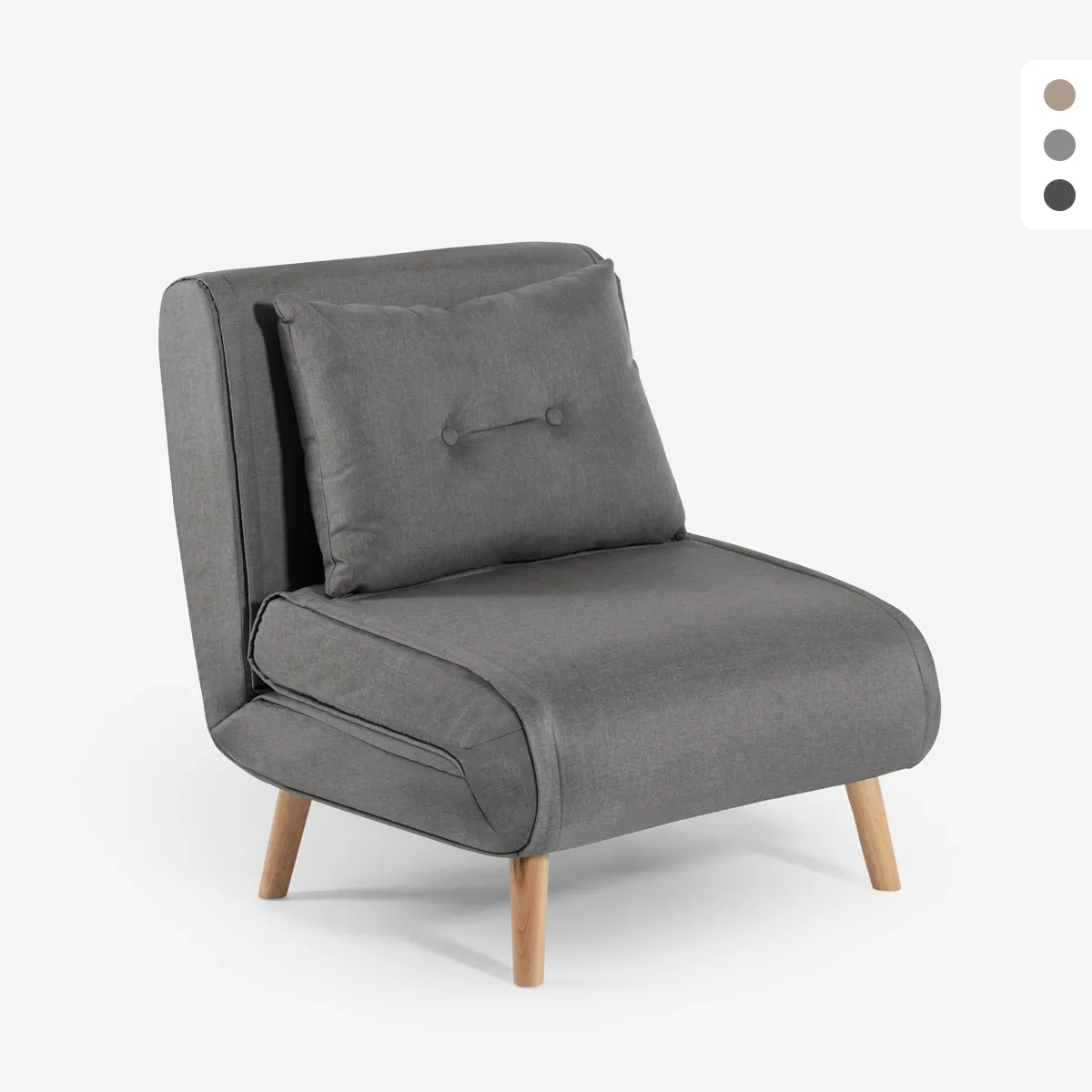 Modus Sofà Miriam - Fauteuil-lit pliant - Gris foncé