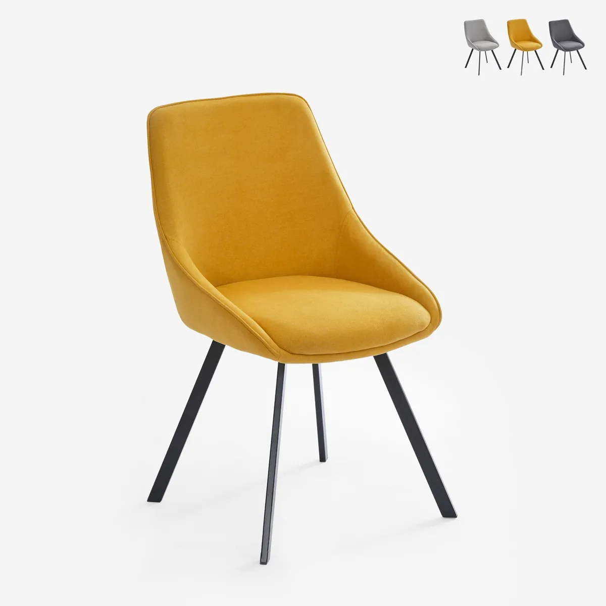 AHD Chaise Moderne Navya - Jaune AHD Chaise Moderne Navya - Jaune
