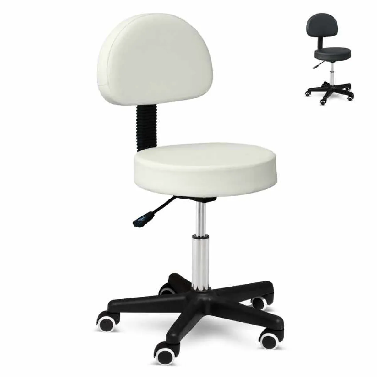 Bodyline Tabouret à roulettes Healt And Massage - Blanc